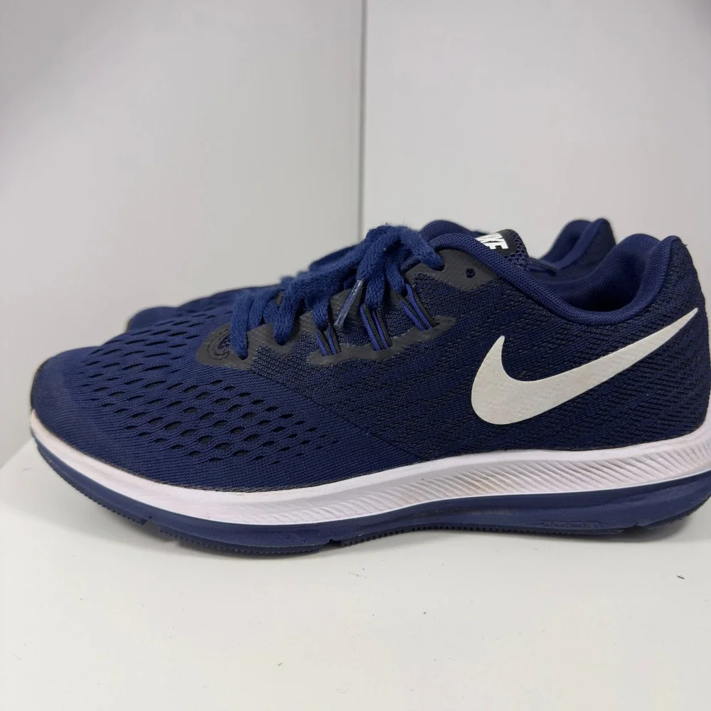 Nike Zoom Winflo 4 Men Size 8.5 Obsidian Navy Blue Running Shoes 898466-400